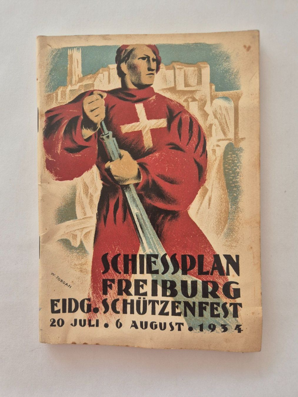 Libri: Schiesseplan Freiburg Eidg. Schuetzenfest 1934 – Usato da Langendorf venduto da zvonu161