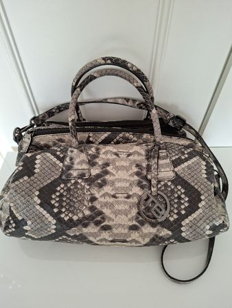 Tosca Blu Sac Cuir Véritable Effet Python Bandoulière & Main