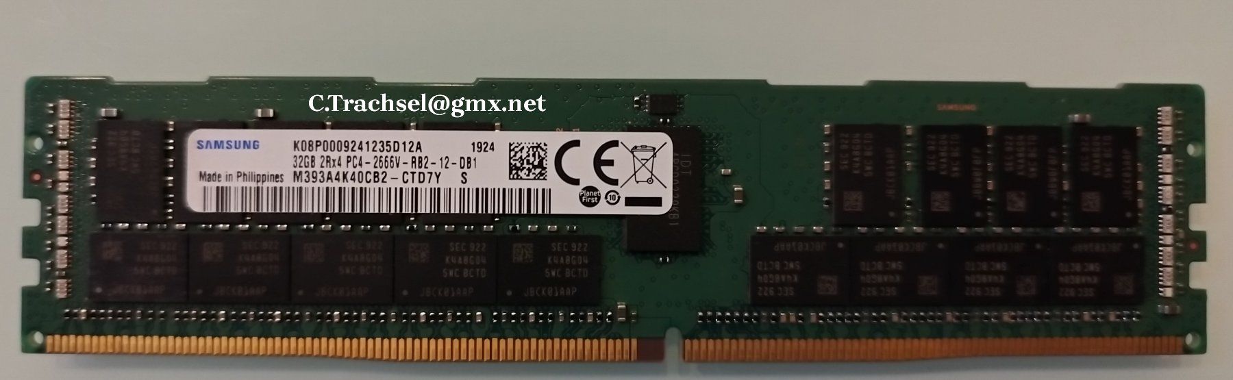 Samsung Memoria / RAM: 32GB PC4-21300 DDR4-2666MHz 2Rx4 ECC – Usato da Mühleberg venduto da Riverinyoureyes
