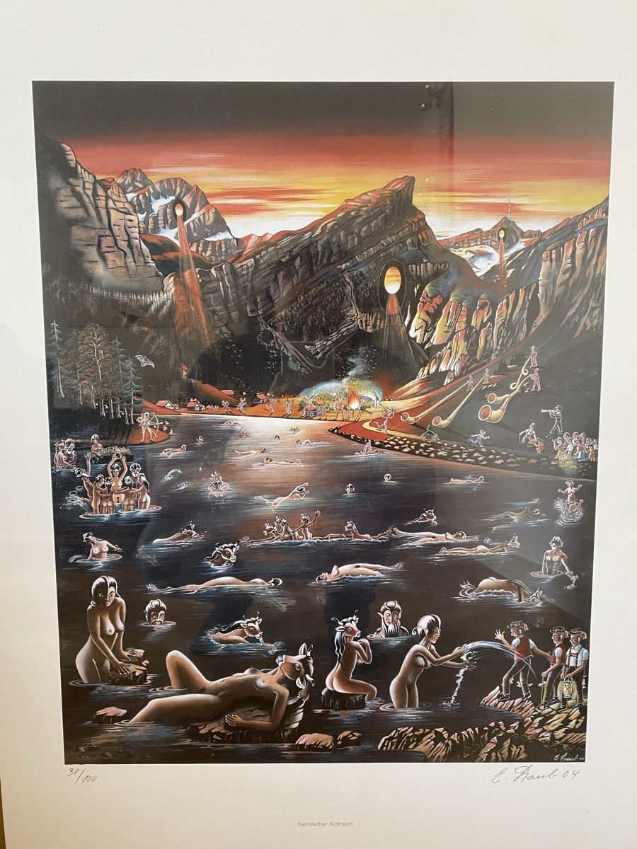 Grafica & Litografie: Sennischer Alptraum Kunst Bild Erich Staub – Usato da Olten venduto da sportwelt