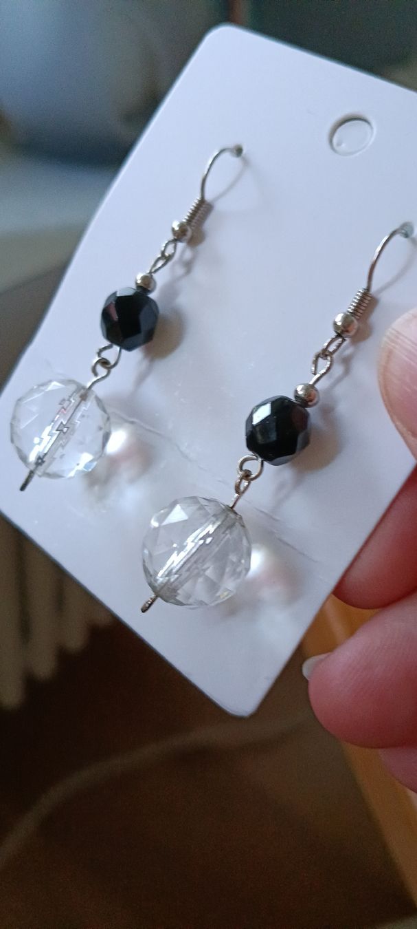 Swarovski Sonstiger Schmuck: Black & Clear Beaded Necklace and Earring Set – Neu (gemäss Beschreibung) aus Zürich von cat_9cvz 2