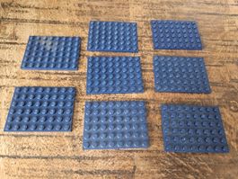 lego 3036 lot de 8 pièces Dark Blue Plate 6 x 8