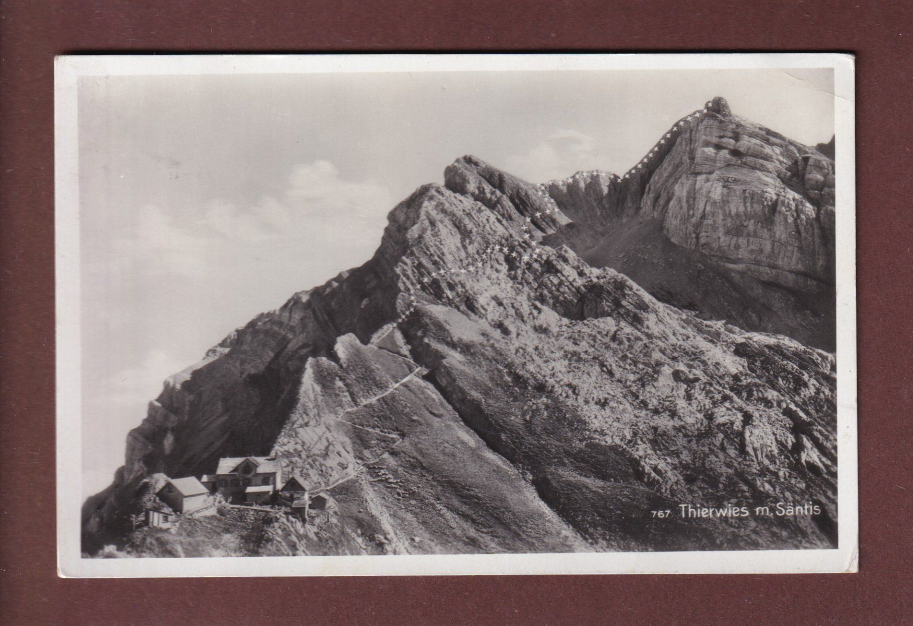 Cartoline postali: THIERWIES - Säntis - 1935 // Eckbug // – Usato da Pully venduto da nicecards-shop