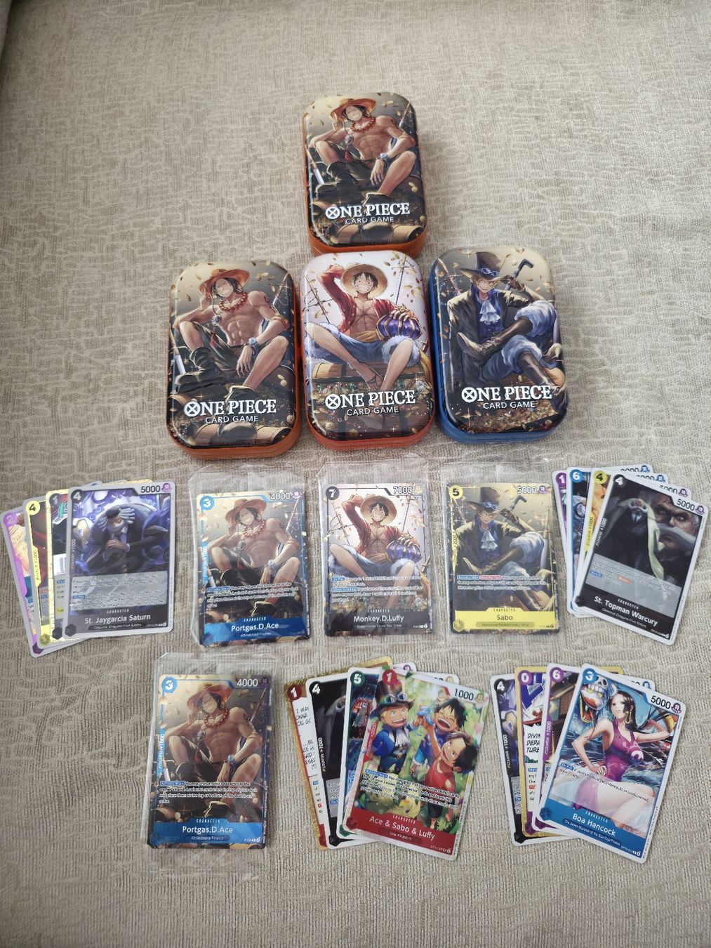 Bandai Sammelbilder & Trading cards: 4 Tin Packs Volume 2 One Piece – Neu (gemäss Beschreibung) aus Turbenthal von 90erShop