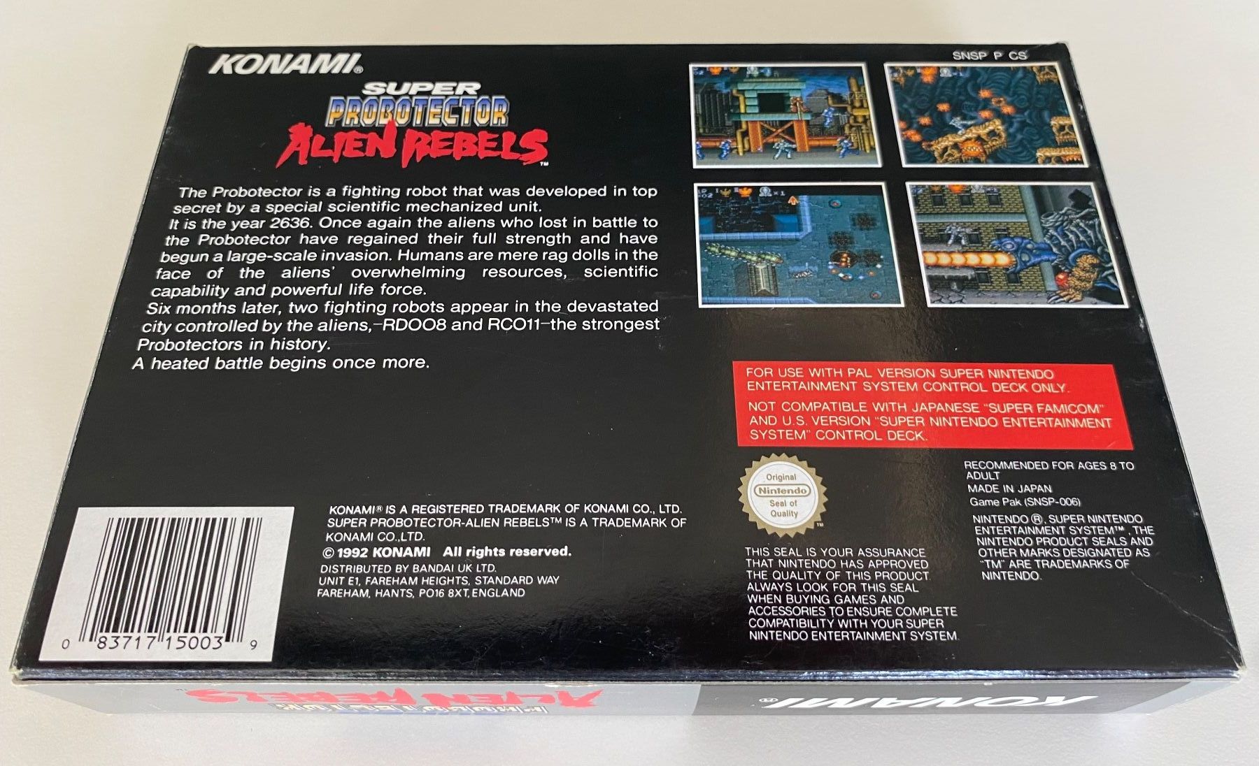 Nintendo Giochi: Super Probotector: Alien Rebels (SNES) - CIB - Amaz. Zustand – Usato da Zürich venduto da GamesCH 2