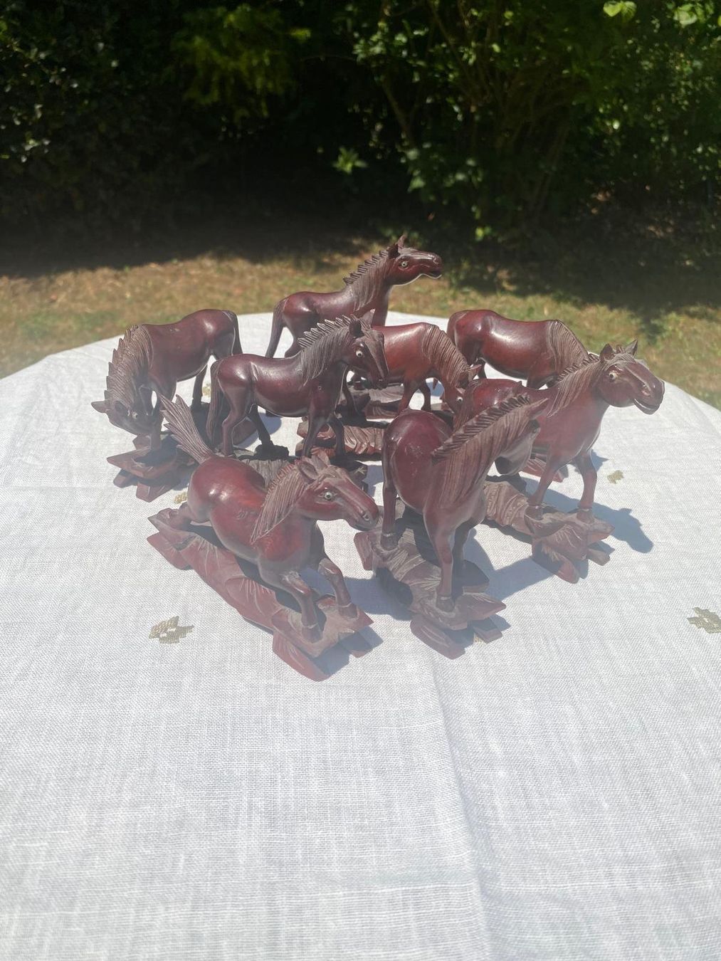 Figurines: Holzpferde handgeschnitzt 8 Stk. – D'occasion à Wettingen par inf_ch9b