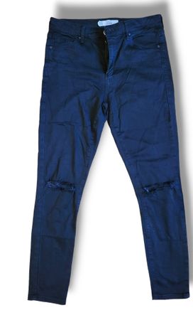 Jeanshose schwarz vom Topshop im used-look