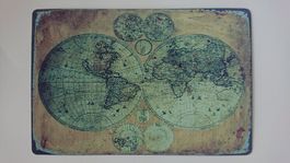 Plaque en metal vintage oldtimer Old Map