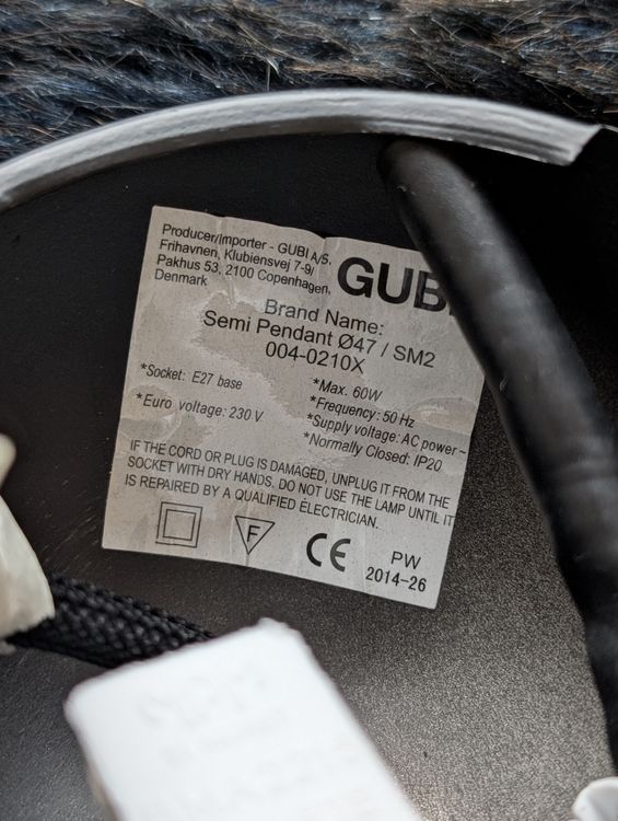 Gubi Lampadari & plafoniere: Gubi Semi Pendent Leucht 47cm "Dusty Blau" – Usato da Zürich venduto da iamliam 3