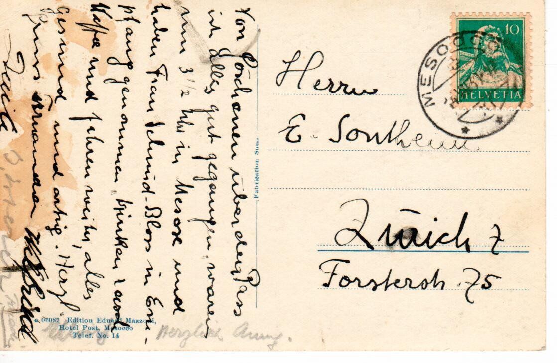 Cartoline postali: Mesocco – Usato da Wolhusen venduto da Curver9 1