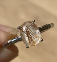 100 % echter Rutilquarz Edelsteinring