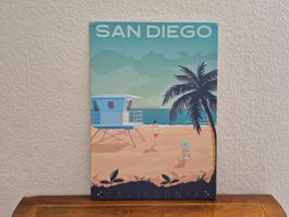 Blechschild SAN DIEGO Displate Blech Schild Reklame Retro