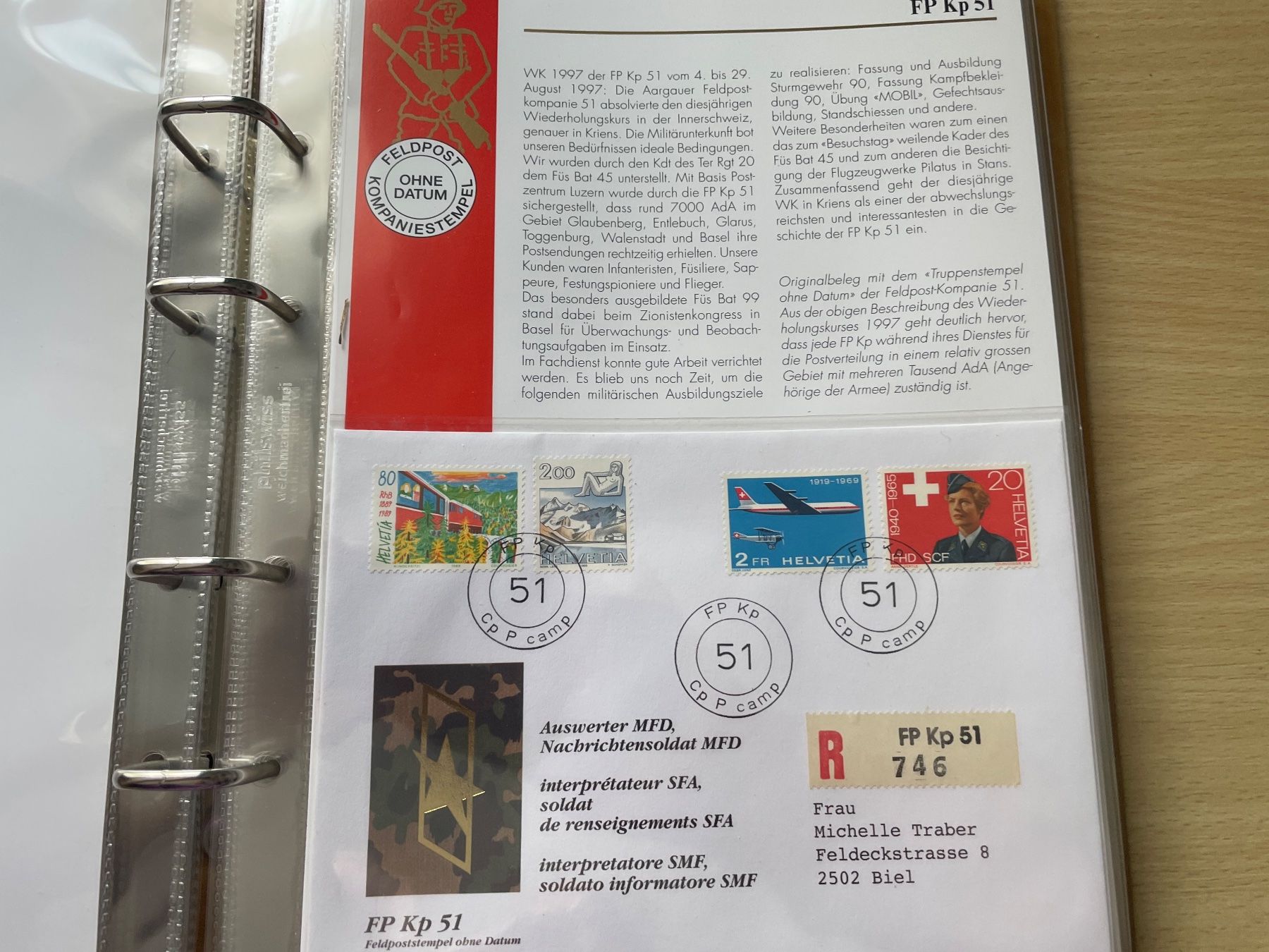 Tutti i francobolli: 21 DOC. MILITAIRE FELDPOST – Usato da Sonceboz-Sombeval venduto da Comment2 7