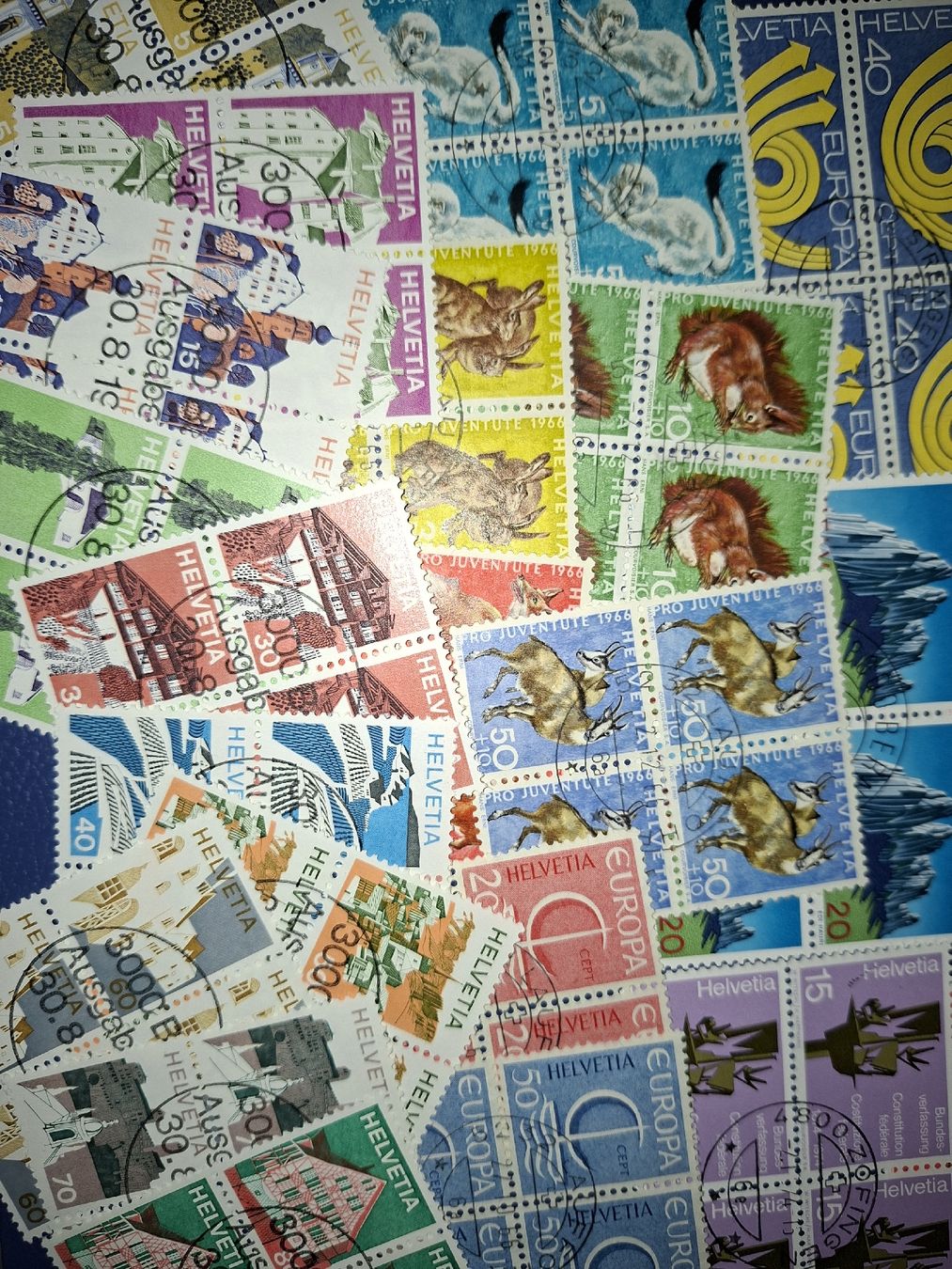 Alle Briefmarken: Lot 4er Blocks Werbemarken / div – Gebraucht aus Balgach von SIMEON27 1
