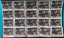 Nr.946 Deux Chavaux Steckkarte mit Stempel