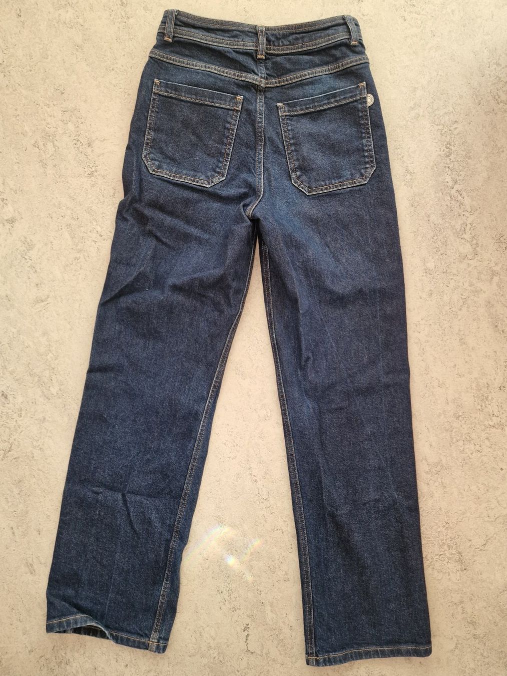 Thinking Mu Jeans: Jeans Dunkelblau, Straight wide leg – Usato da Zürich venduto da linamad 1