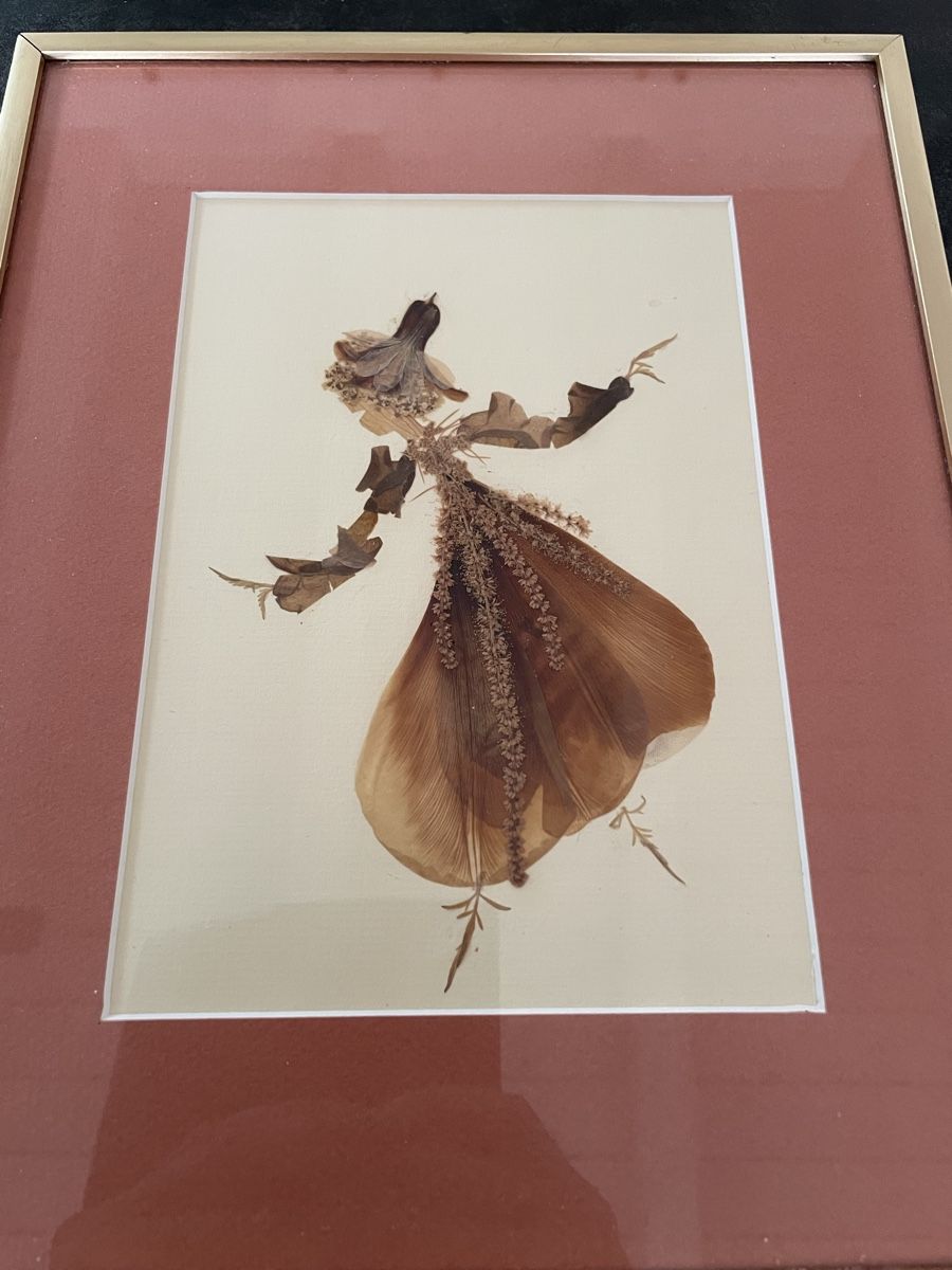 Dipinti: Tableau Danseuse Art Floral Pressé – Usato da Vallamand venduto da Bricbracbroc82 2