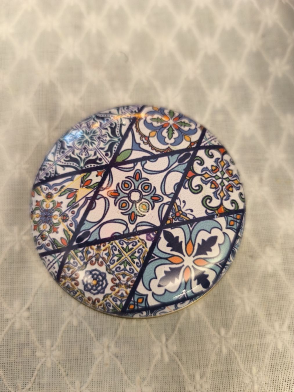 Tutte le decorazioni: Dekorative Dose mit Fliesenmuster - Vintage Stil! – Nuovo (secondo la descrizione) da Zürich venduto da gobel 1