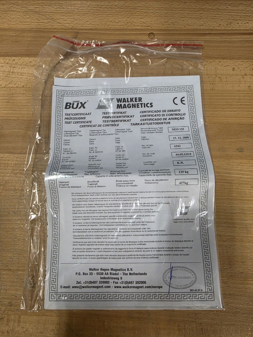 Calamite: walker Hebemagnet NEO 125 Code 44.05.125.0 – Nuovo (secondo la descrizione) da Zufikon venduto da Resonance-Drums 5