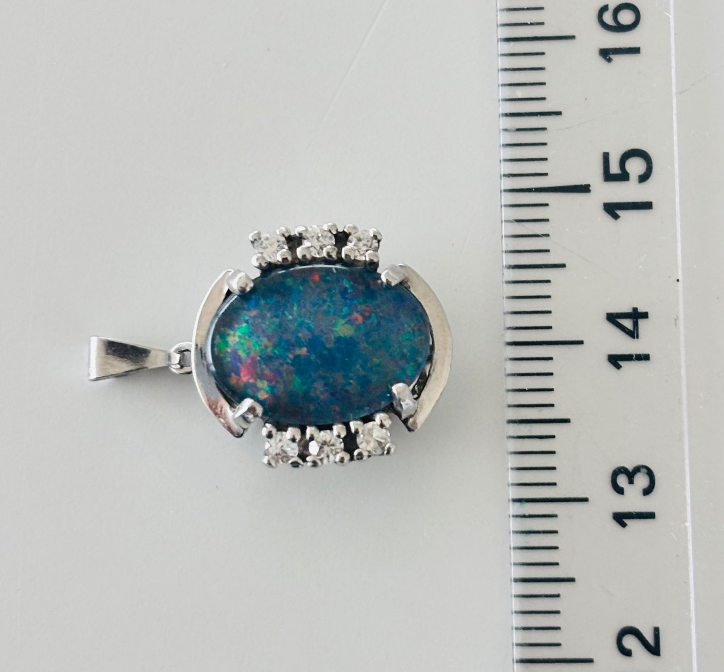 Anhänger: Anhänger Silber 925  Opal  Doublette / Triplette – Gebraucht aus Stein AR von EvaL056 5