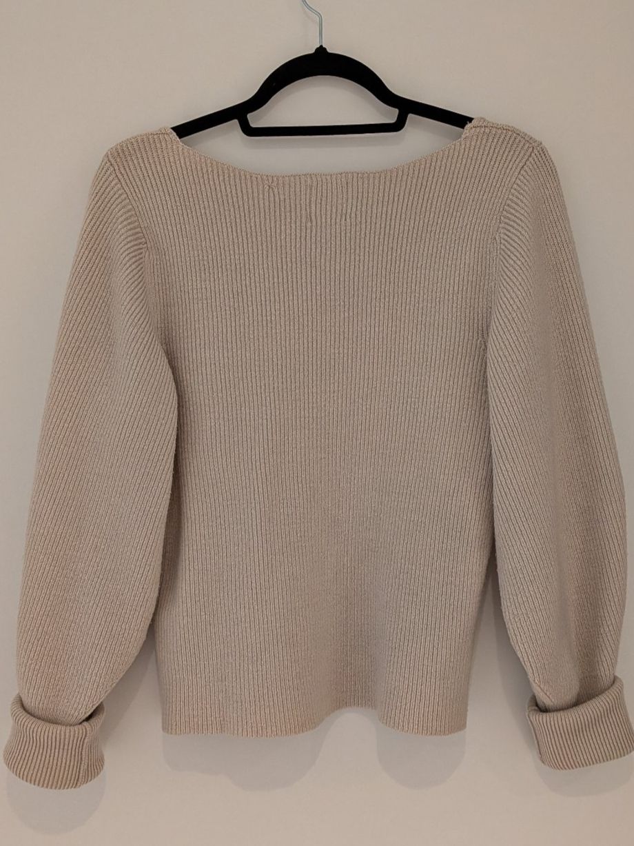 H&M Maglioni & Felpe: H&M Edler Strickpullover Beige mit V-Ausschnitt – Usato da Birmensdorf ZH venduto da Nebuliane 2