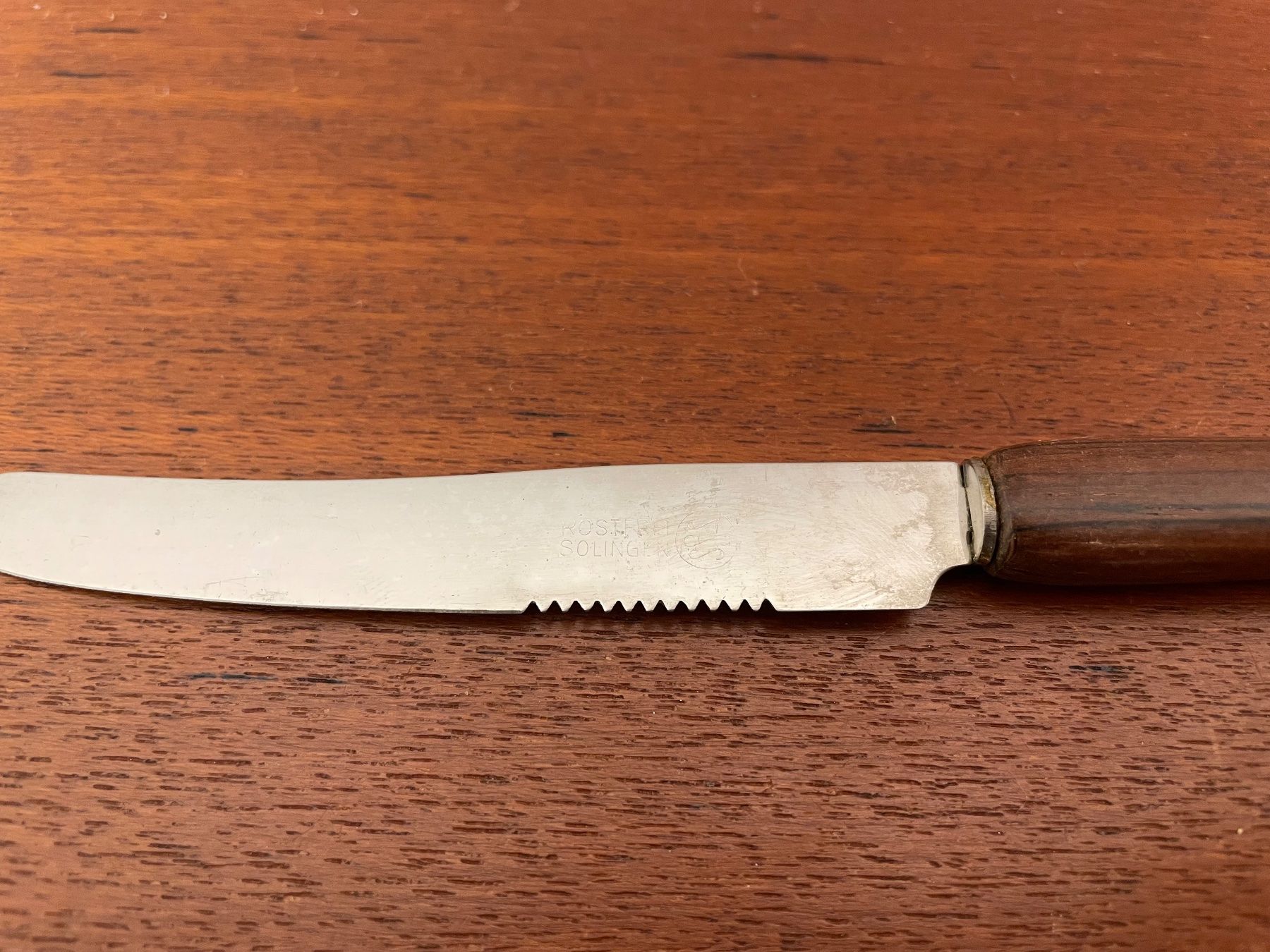 Solingen Set di posate: Vintage Buttermesser Set Palisander mit Halter Messer Set – Usato da Zürich venduto da Vintagewiesel 6