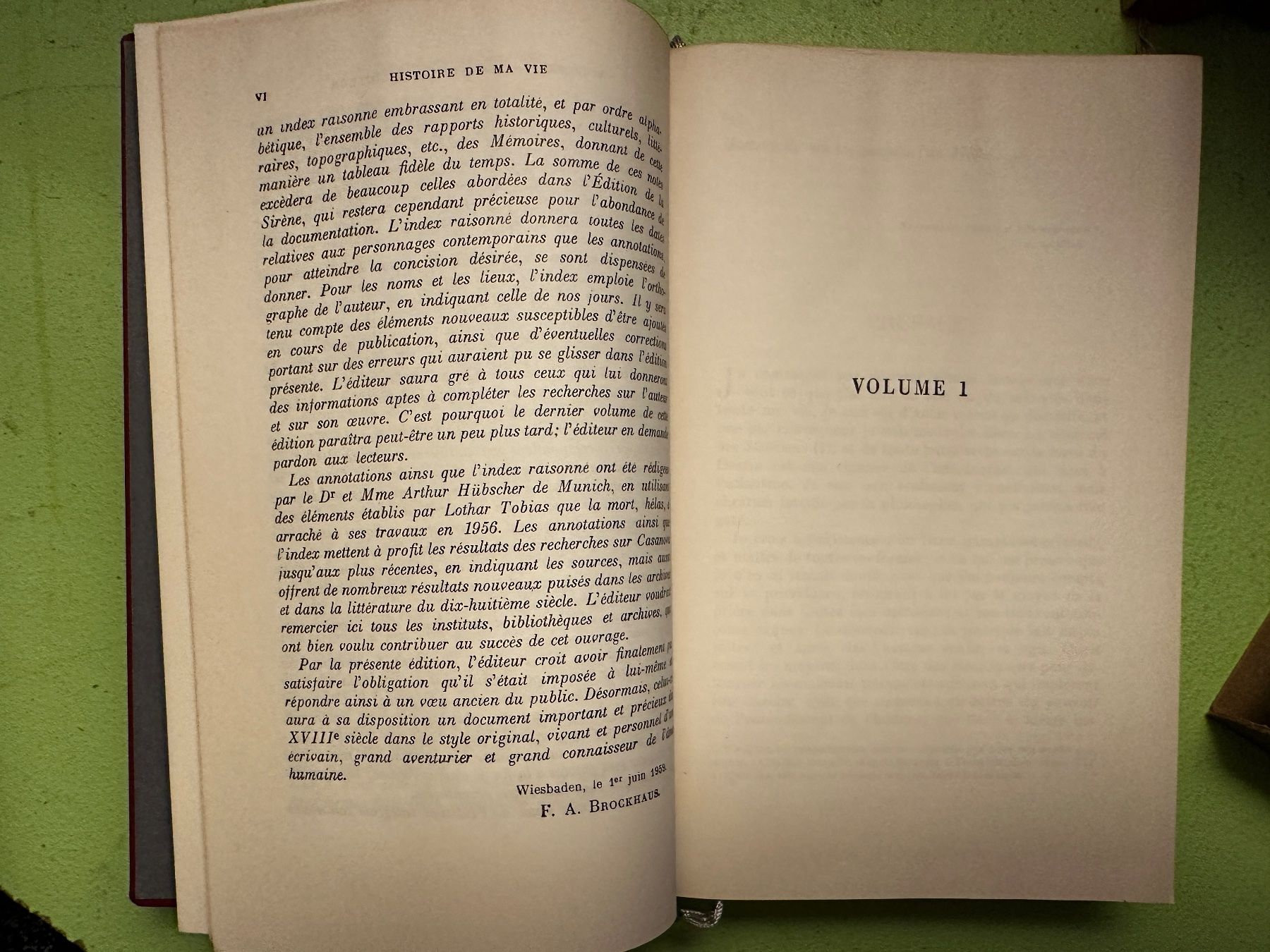 Libri: Casanova: Histoire de ma vie. 1960 – Usato da Zürich venduto da allp 4
