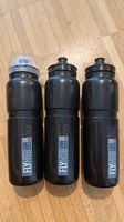3x Elite 950ml Bidon - Ultra Light Sport Bottle, schwarz