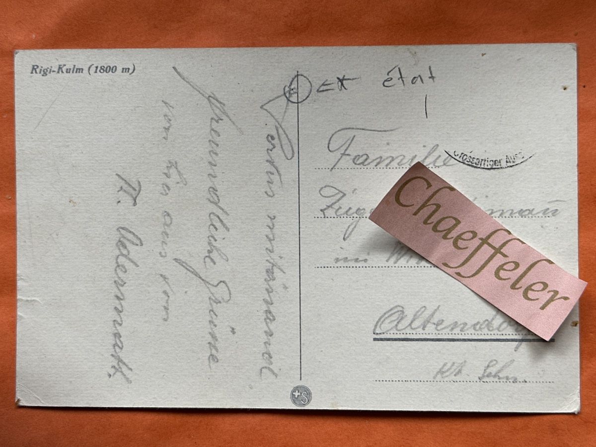 Cartes postales:  Rigi Kulm.  Arth-Rigi Bahn Schweiz – D'occasion à Zürich par Chaeffeler 1