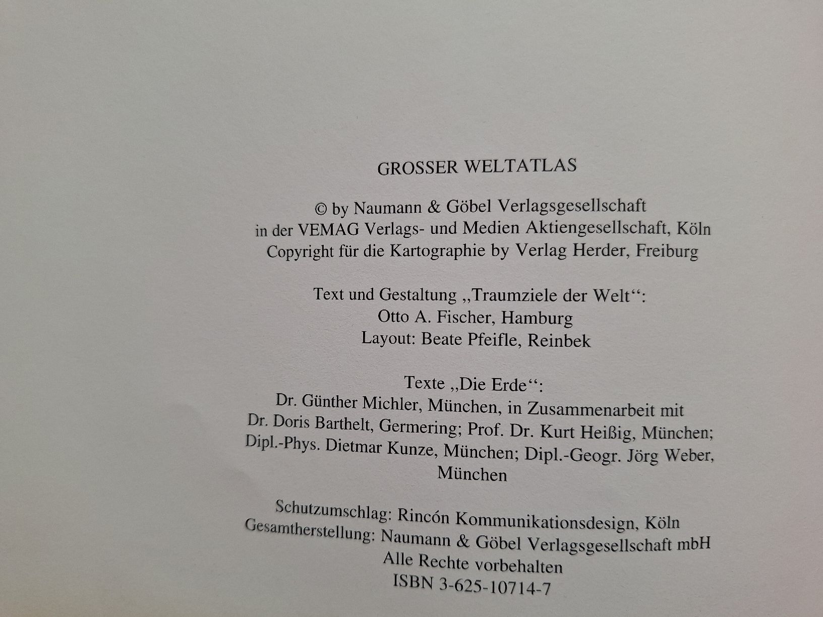 Libri: Grosser Weltatlas – Usato da Niederglatt ZH venduto da Bobsli 1