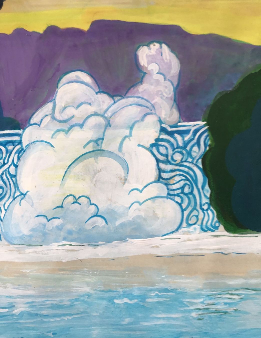 Tableaux: Fredy Deola - Art Brut - Gemälde - Rheinfall – D'occasion à Schaffhausen par durruti 5