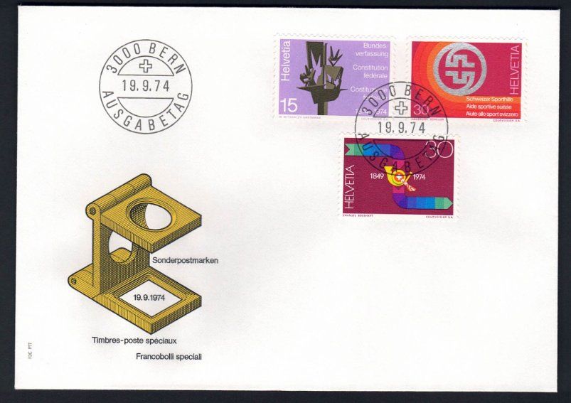 Tutti i francobolli: Sammlung CH Ersttagsbriefe 1974 – Nuovo (secondo la descrizione) da Pfäffikon ZH venduto da Romulus 5