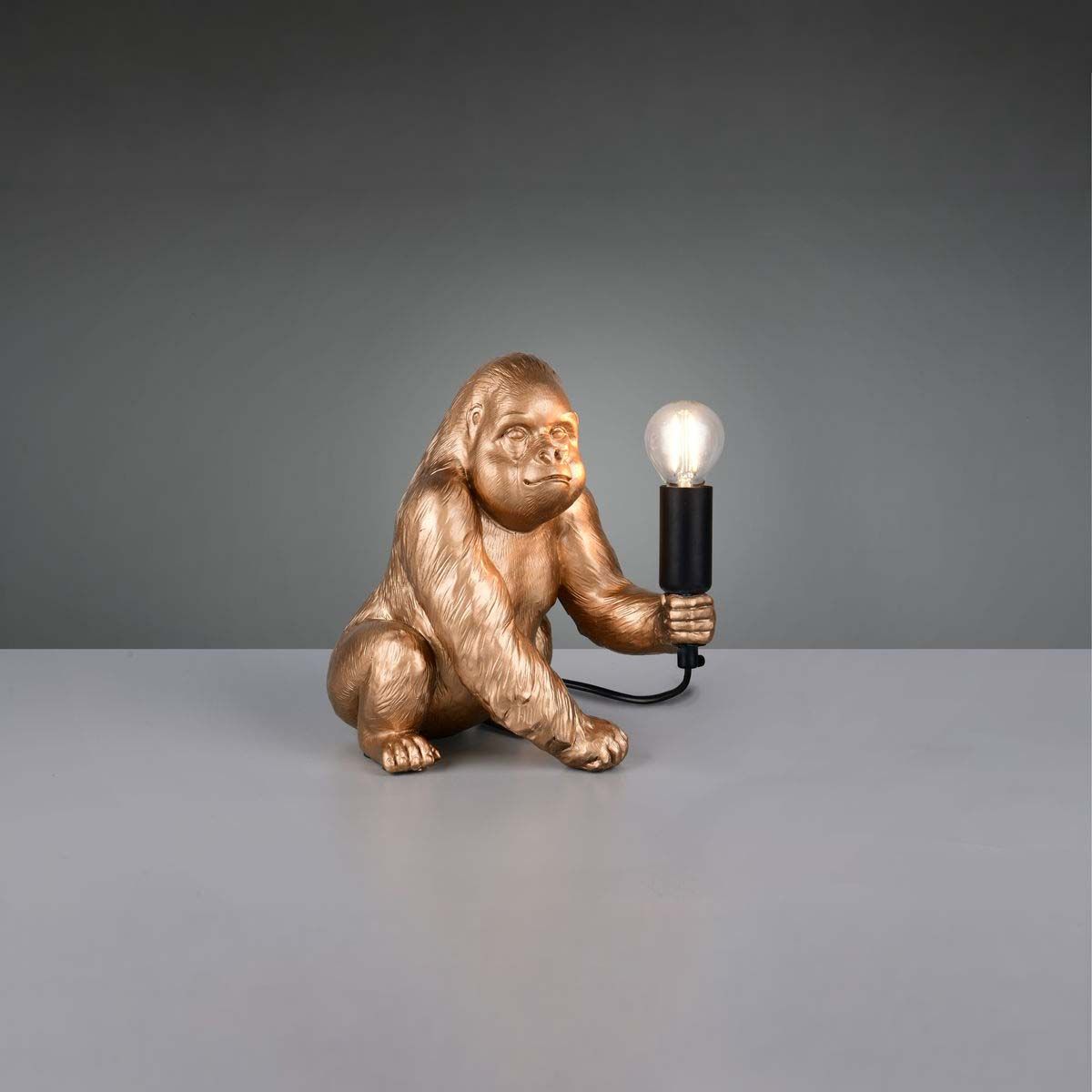 Lampade: Tischleuchte, Gold, Affe, 23 cm Höhe – Nuovo (secondo la descrizione) da Kreuzlingen venduto da Smart-Light
