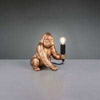 Tischleuchte, Gold, Affe, 23 cm Höhe