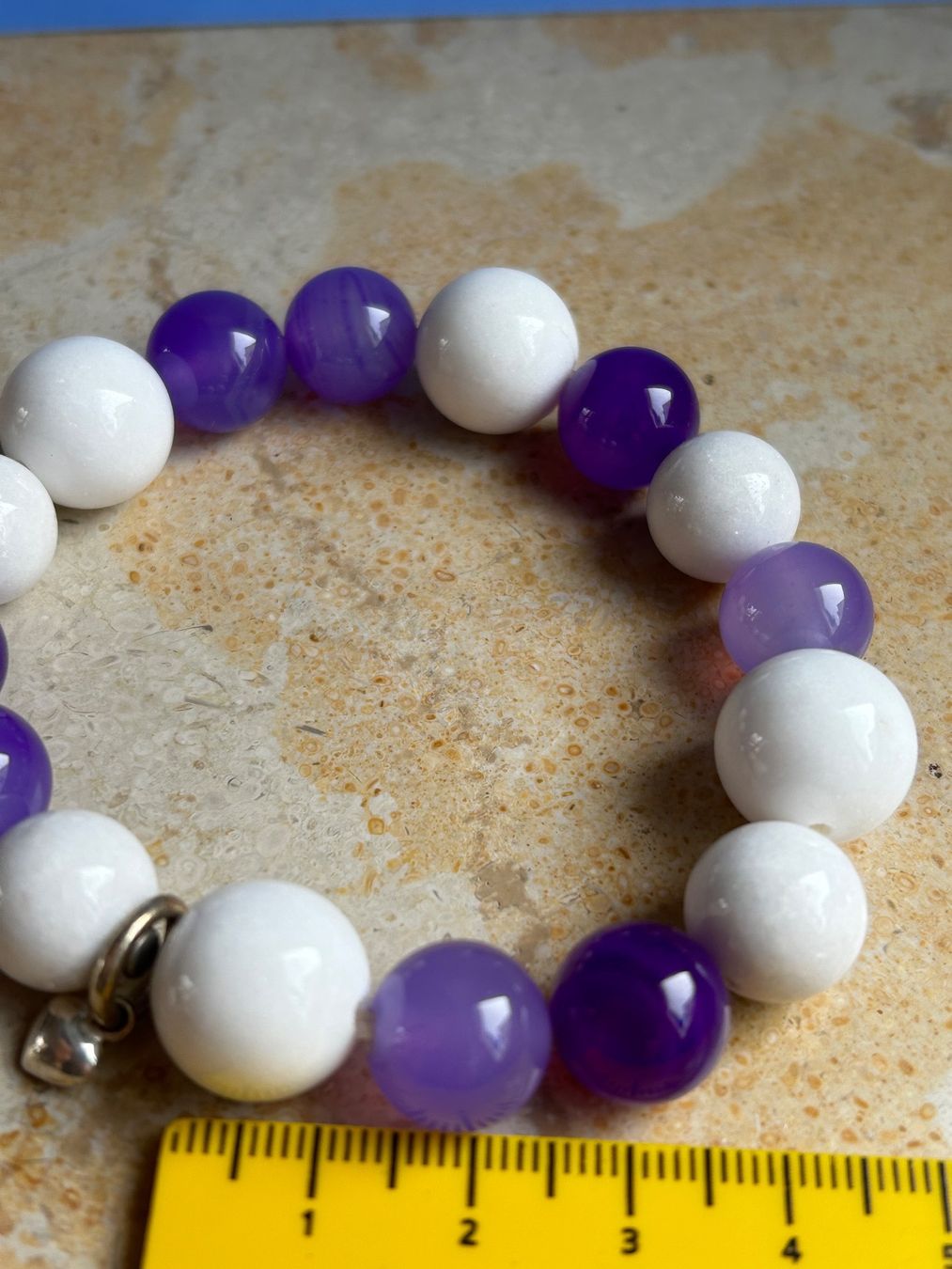 Armbänder & -reifen: Amethyst und Schneequarz -Armband 19cm – Gebraucht aus Laufen von Bellebellezza 5