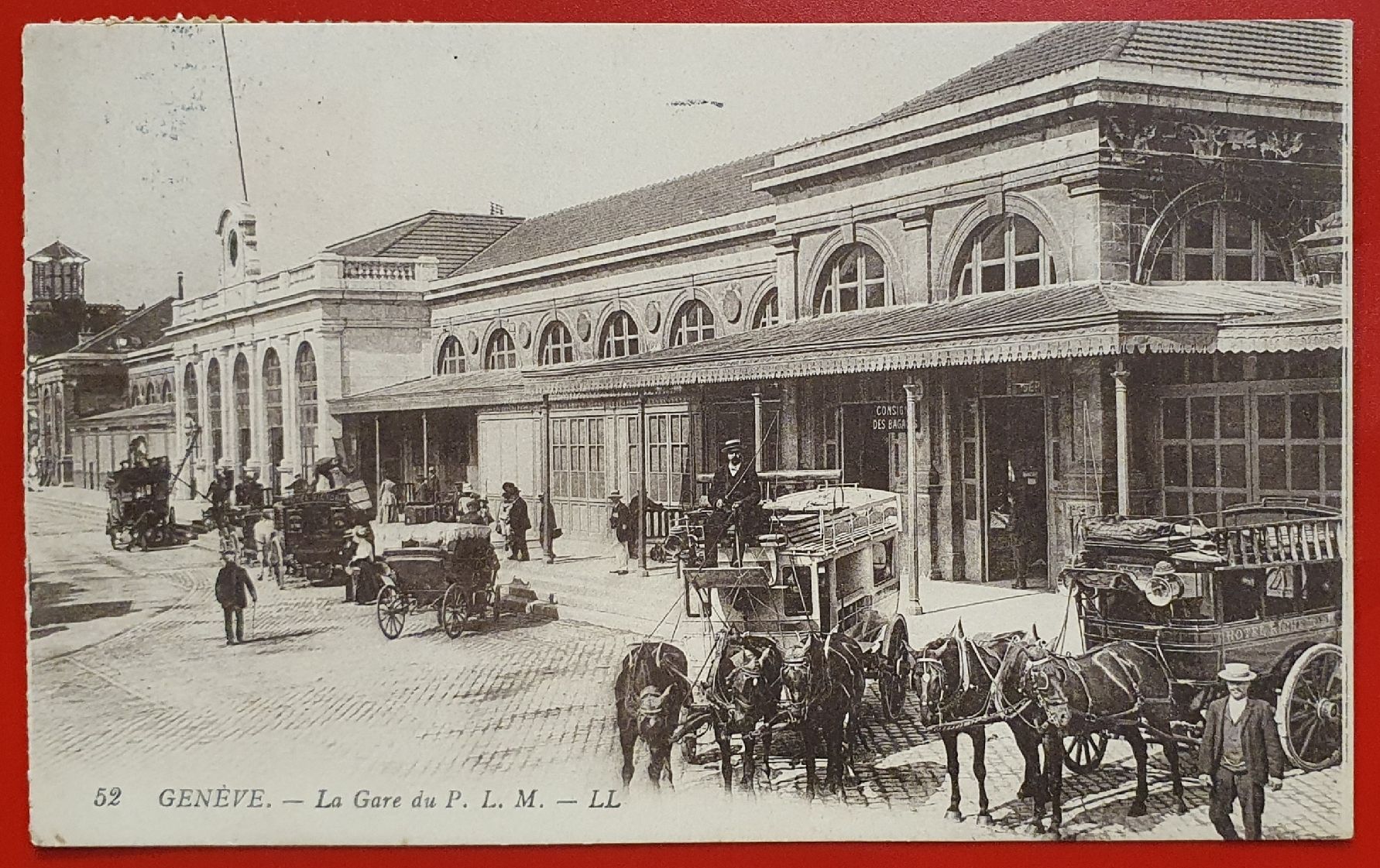 Cartoline postali: Genéve 1914 - La Gare du P.L.M. – Usato da Kreuzlingen venduto da Rschweiz1