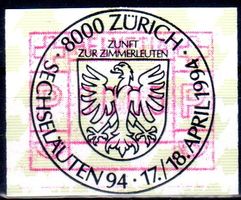 1994 ZÜRICH SECHSELÄUT VOLLSTEMPEL AUF AUTOMATENMARKE - MA17