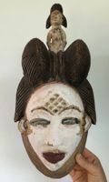 Rarität feine antike PUNU Maske Gabun Höhe 40 cm