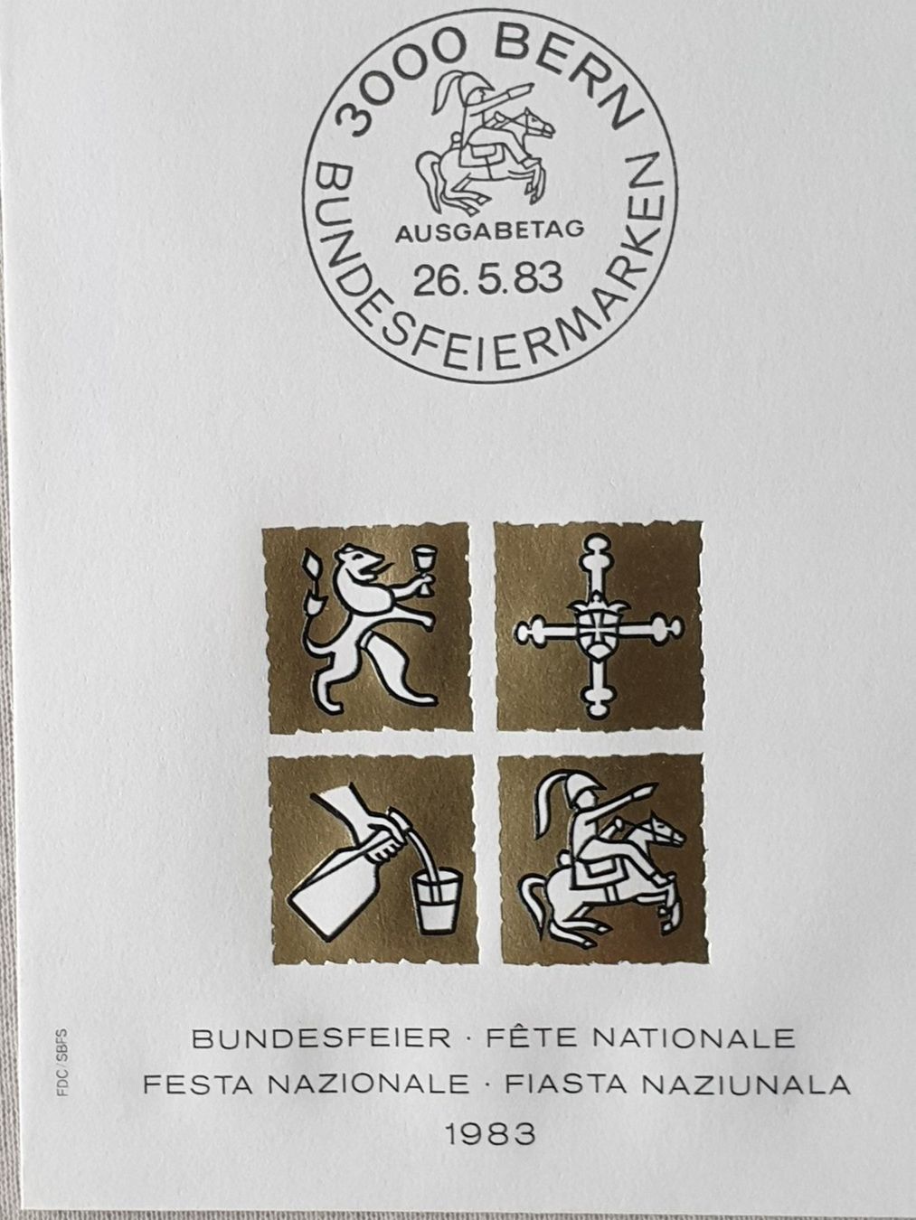 Tutti i francobolli: (207)   Pro Patria 1983 mit ET Stempel – Usato da Schwarzhäusern venduto da Inot3 8