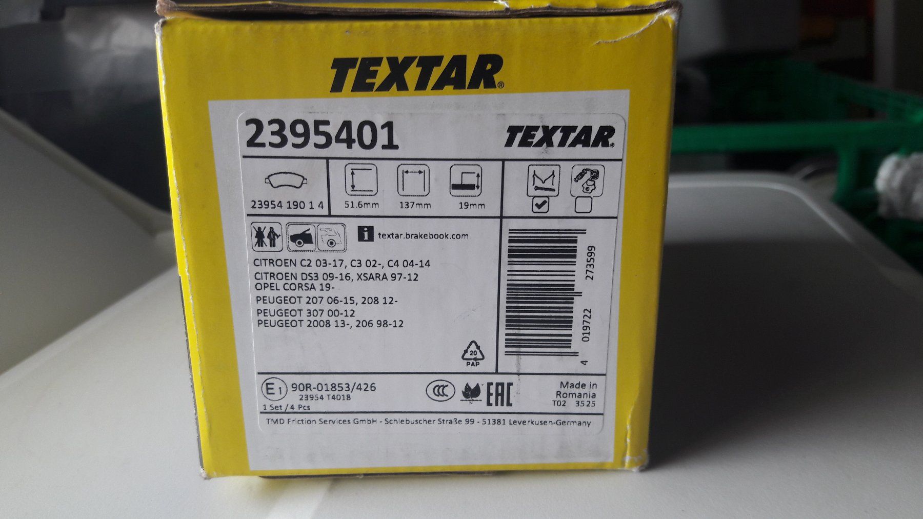 Tutti pezzi di ricambio auto: Textar Bremsbelag Q+ x4 Neu – Nuovo e nell'imballaggio originale da Laufen venduto da Mann455 1