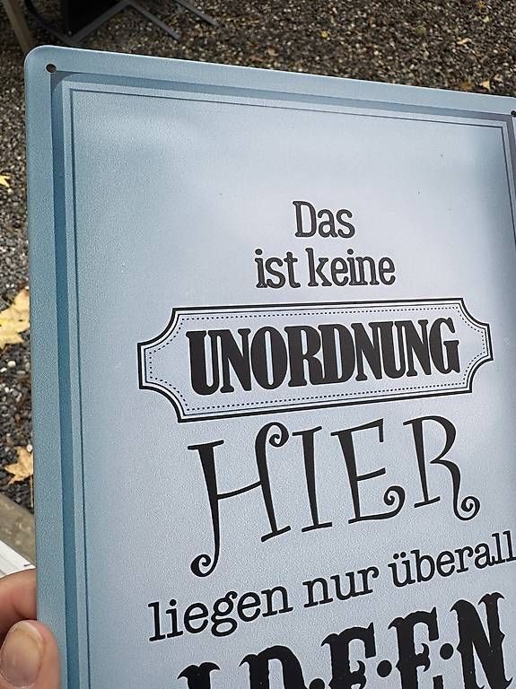 Insegne: Blechschild Unordnung 20cm x 30cm – Usato da Niederbüren venduto da Oetschli 1