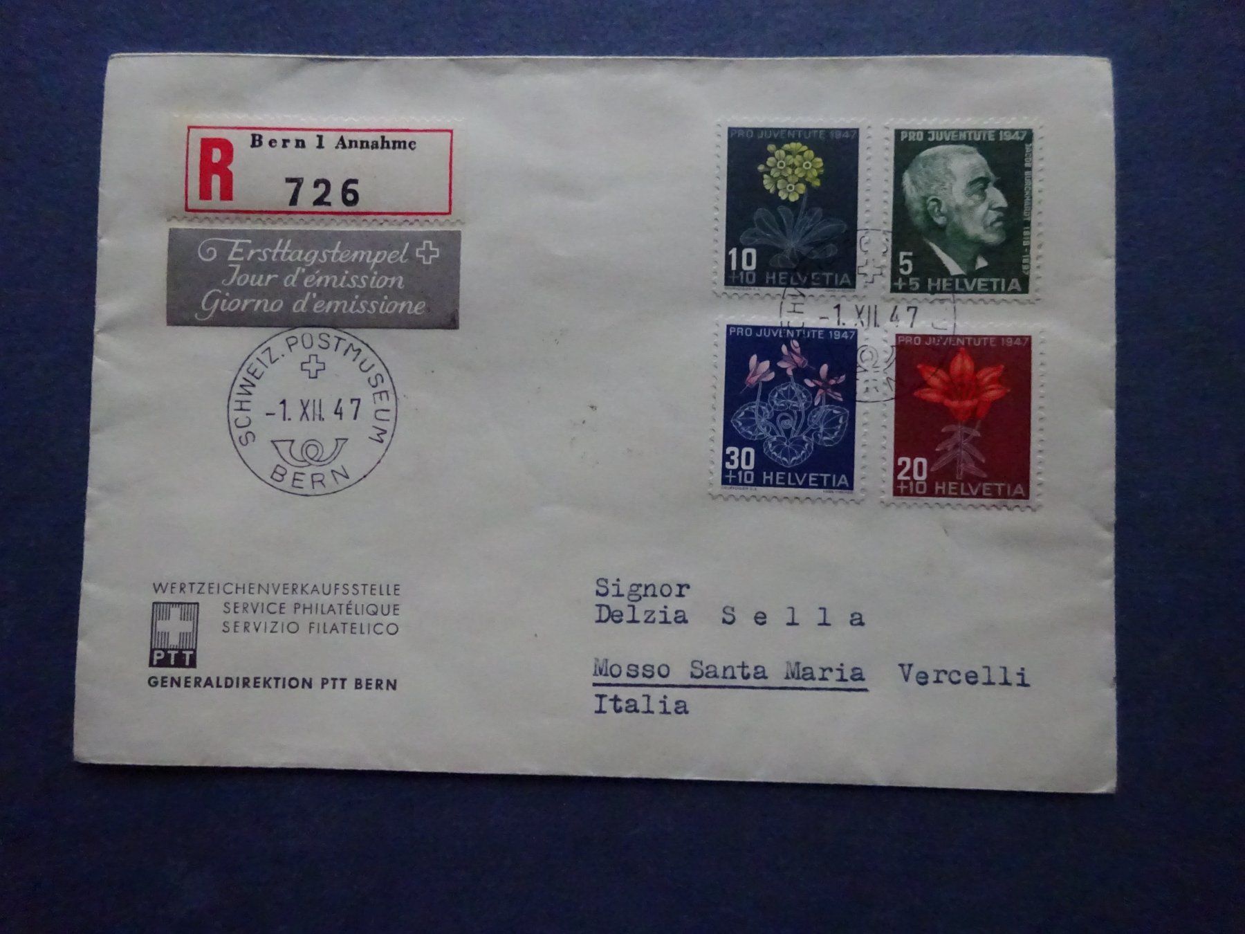 Tutti i francobolli: 1947 Pro Juventute FDC – Usato da Appenzell-Steinegg venduto da adi1975 4