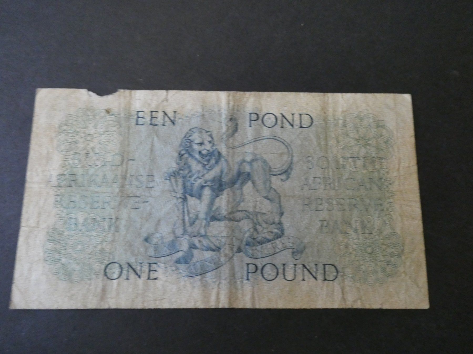 Banconote: Südafrika 1957, 1 Pound – Usato da Hinterforst venduto da Rohusri 1