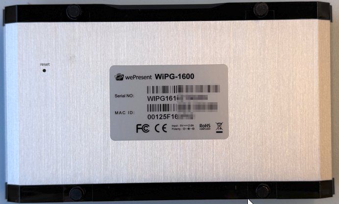 Proiettori: WePresent MirrorOp Wireless Presentation Gateway WiPG-1600 – Usato da Kriens venduto da ICT-BZ 4
