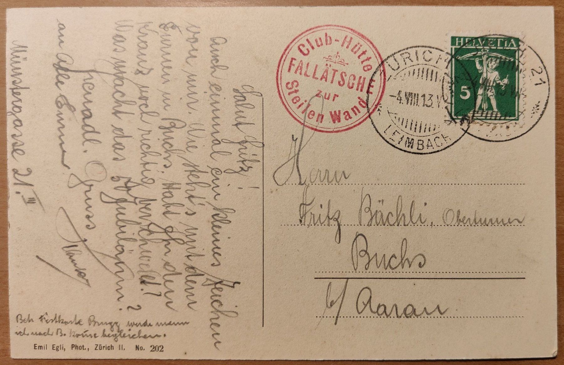 Cartoline postali: Idyll aus der Fallätsche um 1910, Gemeinde Leimbach – Usato da St. Erhard venduto da Chaeferli6 1
