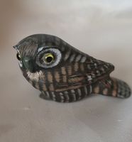 Dekorative Eule Holz handbemalt Heimdeko Vogel Figur