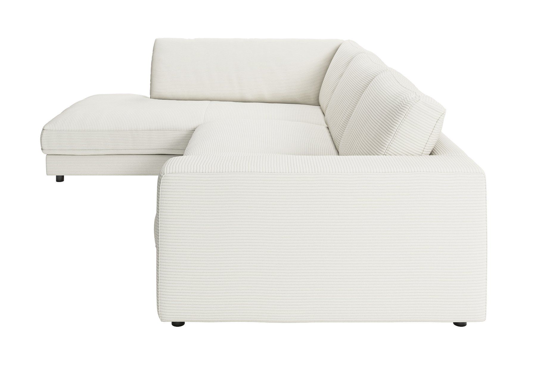 Sofas: Ecksofa High End in Cord light grey Links – Neu und originalverpackt aus Bischofszell von deluxe-moebel 3