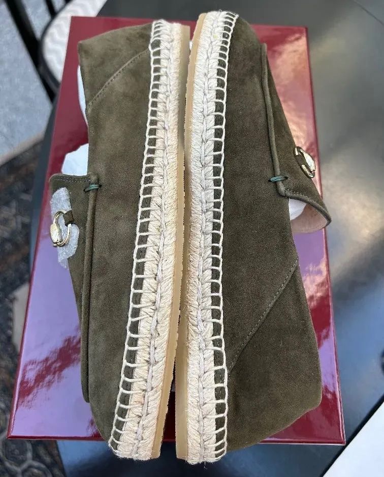 Gucci Scarpe da donna: GUCCI Horsebit Espadrilles, Gr. 37, grün – Nuovo (secondo la descrizione) da Triesen venduto da atos87 3
