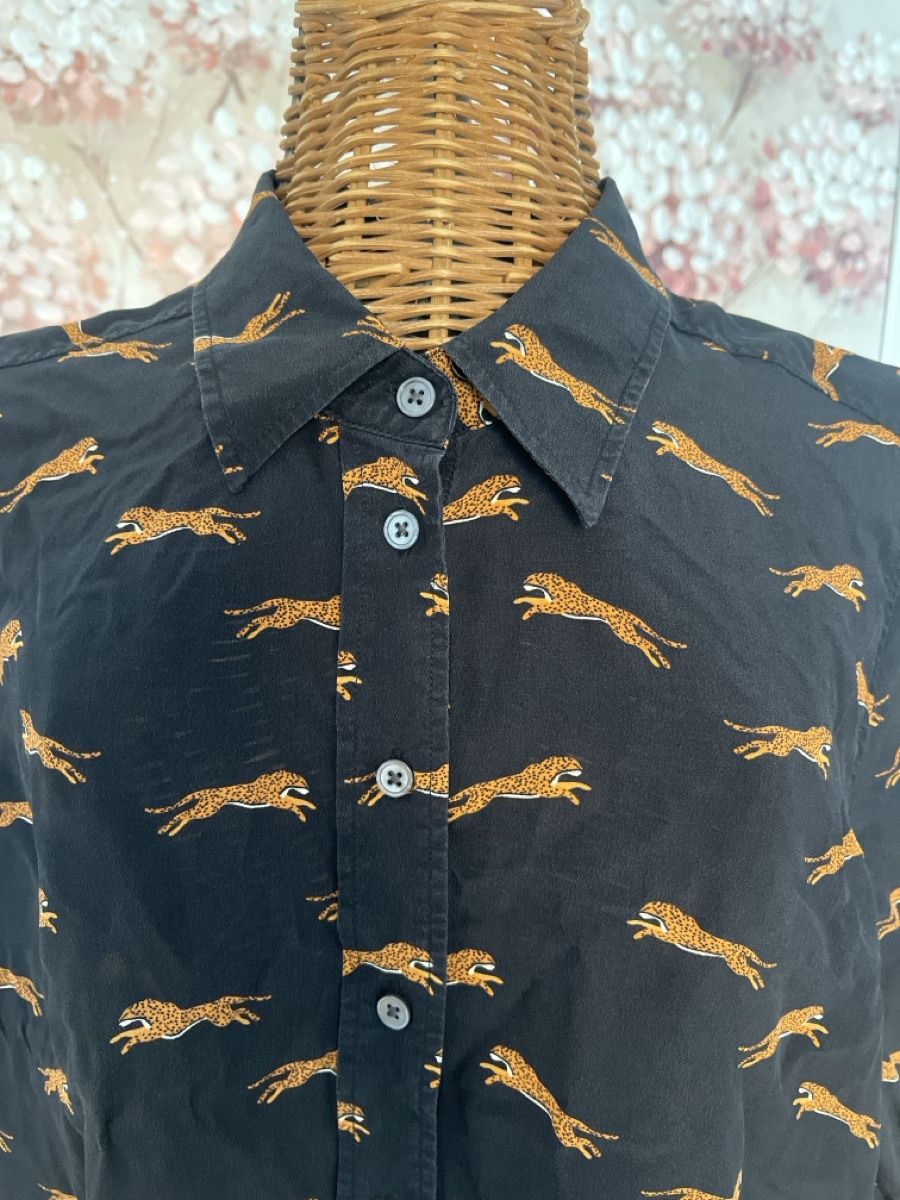 Camicette: Seidenbluse, Monoprix, Leopardmuster, 42 – Usato da Solothurn venduto da Bobesch08 1