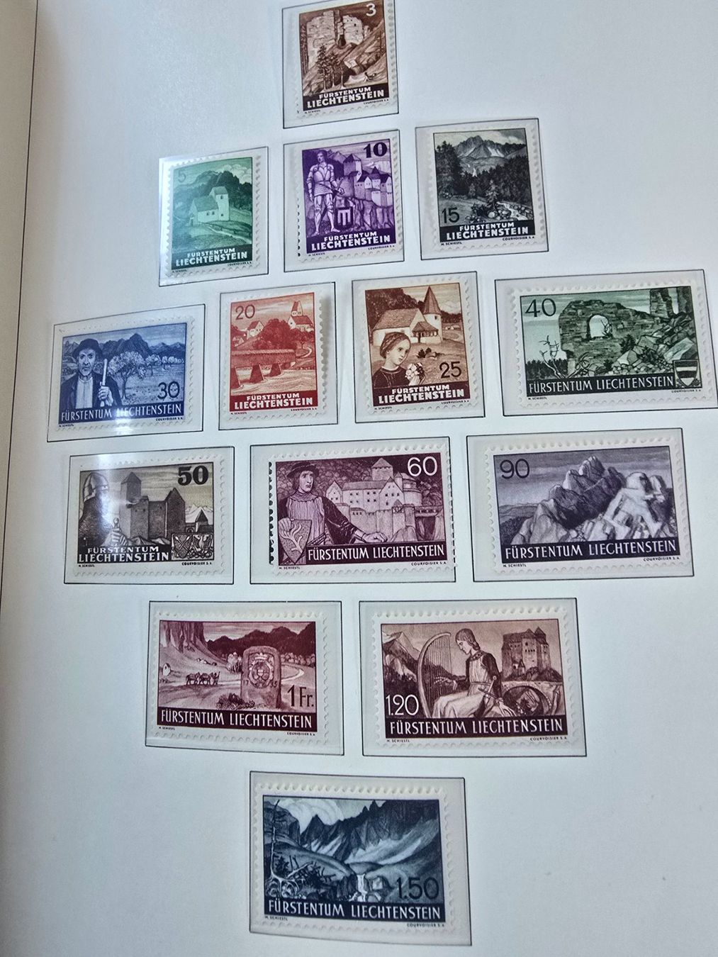 Tutti i francobolli: Fl Znr 126-139 postfrisch – Usato da triesenberg venduto da wisi369